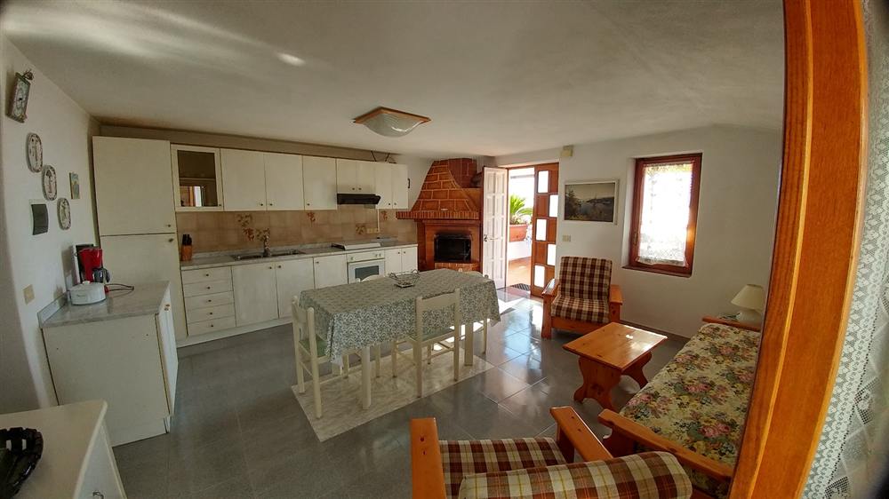 La cucina e il soggiorno della Suite
