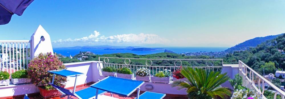 Il panorama dalla terrazza